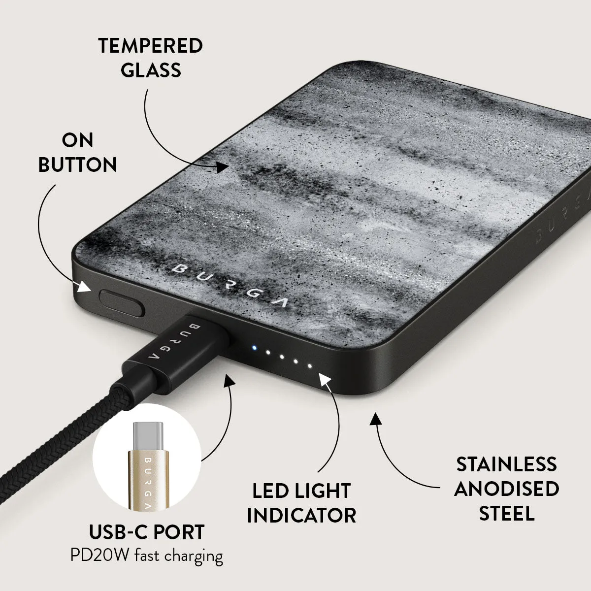 Concrete Jungle - Magnetic Power Bank