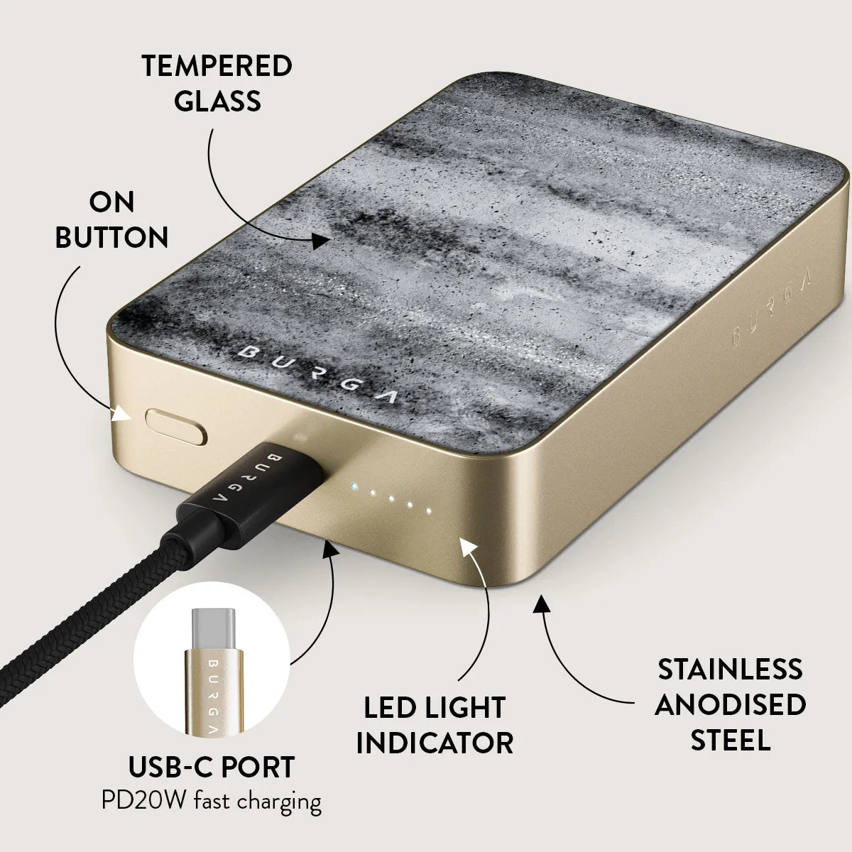 Concrete Jungle - Magnetic Power Bank