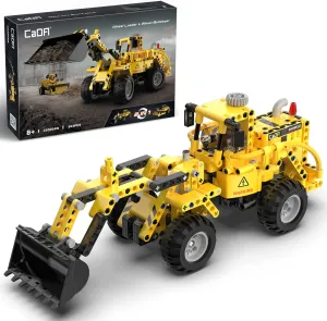 Construction Vehicle Building Toys - 693Pcs 2-in-1 Wheel Loader & Bulldozer Building Bricks Kit for Age 8-12 Boys Kids Birthday Gifts, STEM Engineering Car Building Blocks Set Model