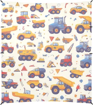 Construction Vehicles Dump Truck Grader_5(1) Beach Canopy UPF50  Protection Waterproof Shade Sun Shelter with Sand Shovel for Family Trips, Picnics & Camping