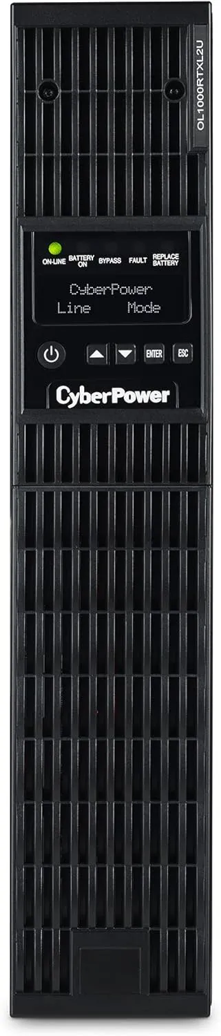 CyberPower OL1000RTXL2U Smart App Online UPS System, 1000VA/900W, 8 Outlets, 2U Rack/Tower