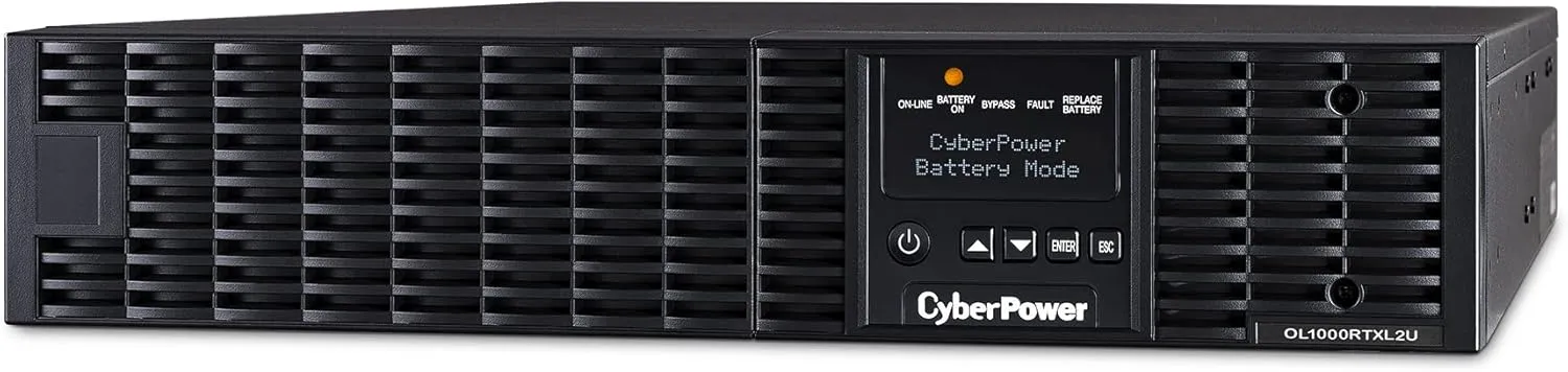 CyberPower OL1000RTXL2U Smart App Online UPS System, 1000VA/900W, 8 Outlets, 2U Rack/Tower