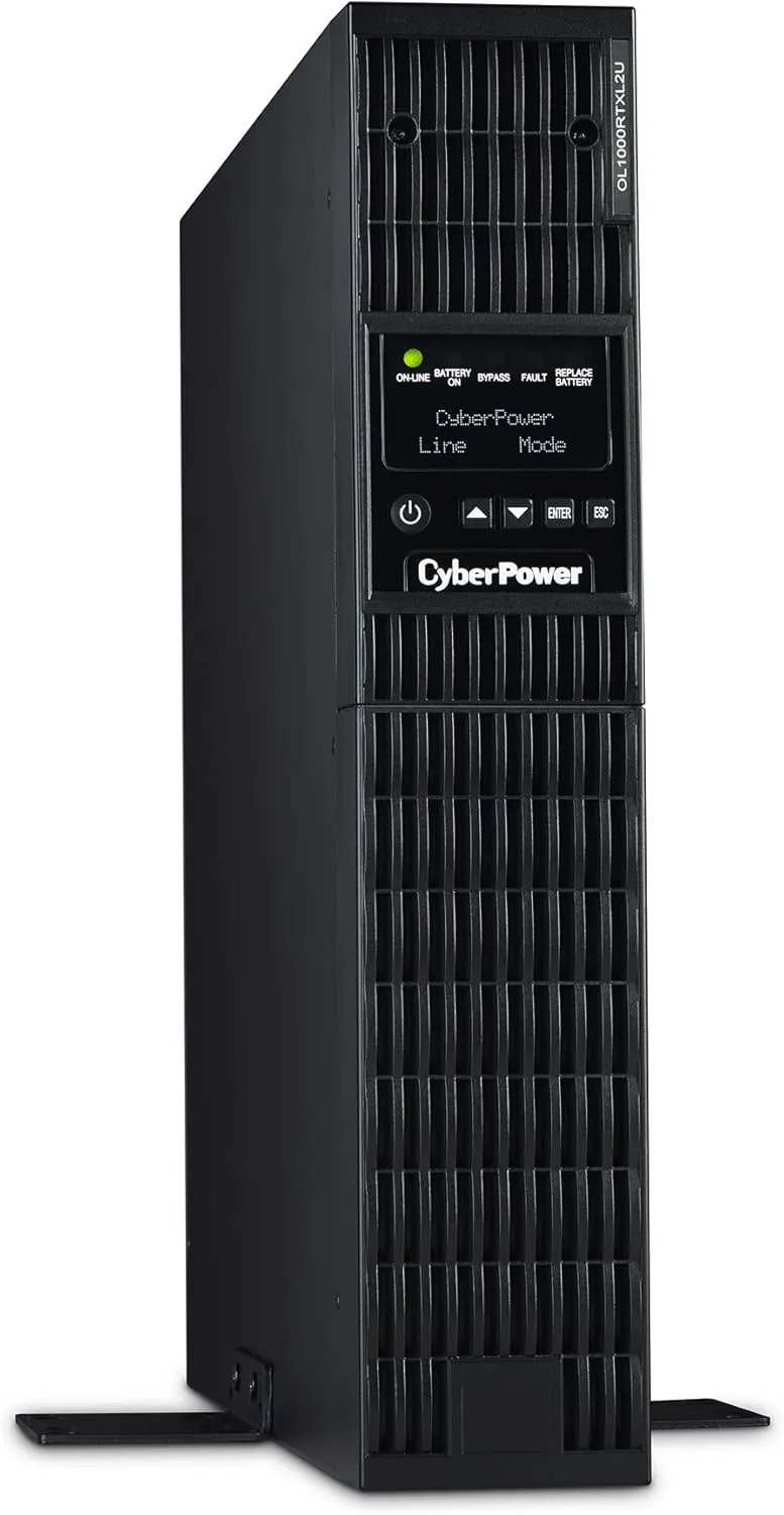 CyberPower OL1000RTXL2U Smart App Online UPS System, 1000VA/900W, 8 Outlets, 2U Rack/Tower