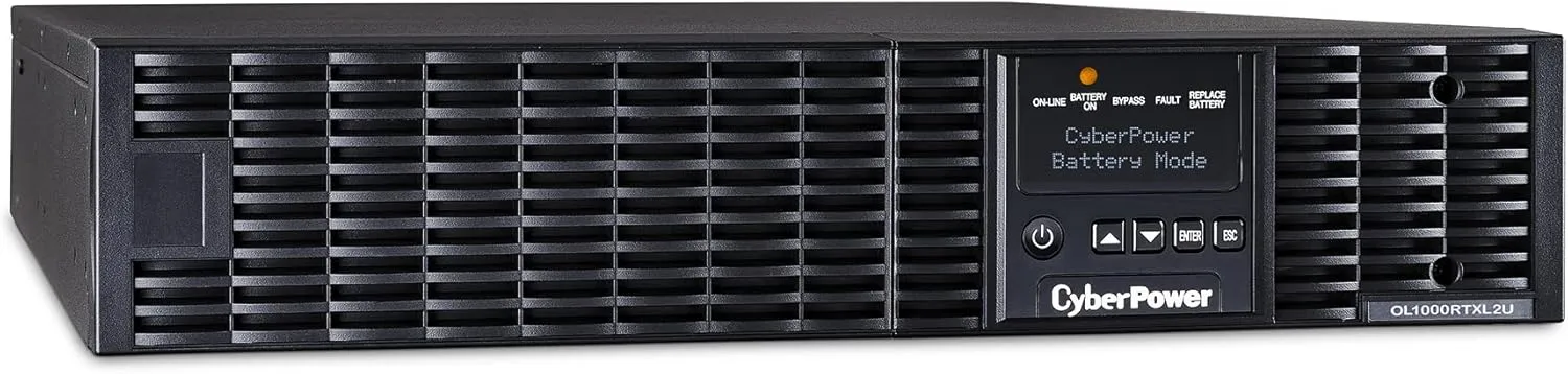 CyberPower OL1000RTXL2U Smart App Online UPS System, 1000VA/900W, 8 Outlets, 2U Rack/Tower