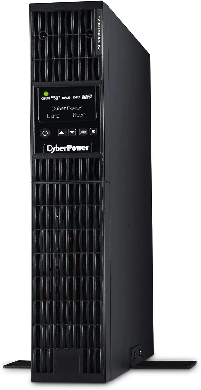 CyberPower OL1000RTXL2U Smart App Online UPS System, 1000VA/900W, 8 Outlets, 2U Rack/Tower