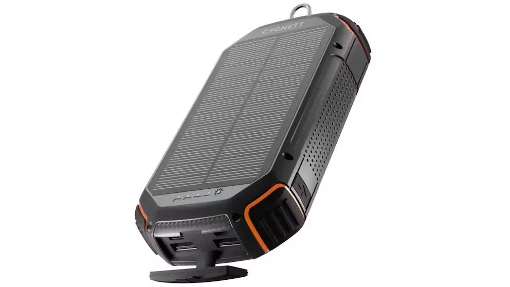 Cygnett 20,000mAh Solar Power Bank Gen2 – Black - Open Never Used - (AU Version)