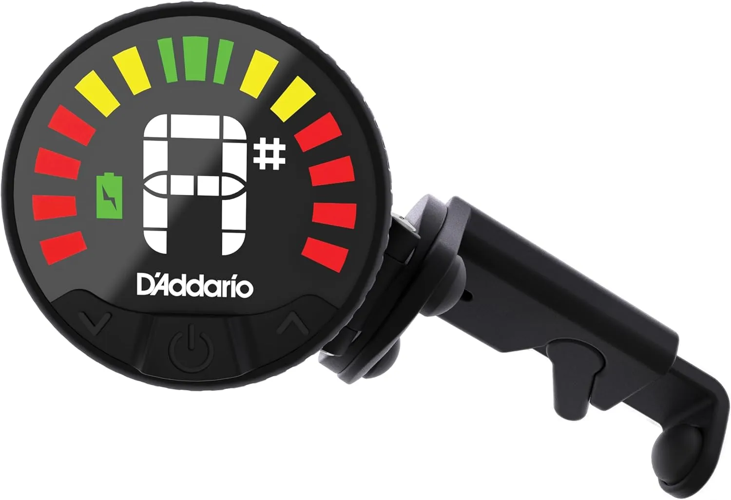 D'Addario Nexxus 360 Rechargeable Violin Tuner - Clip On Tuner for Violin - Auto Powers Off - Adjustable Full Color LED Screen