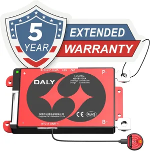 DALY BMS 48V 16S 100A LiFePO4 - Smart Bluetooth Battery Protection Board for 48 Volt Lithium Battery Pack Golf Carts Electric Outboard Motors Solar Energy Power Systems