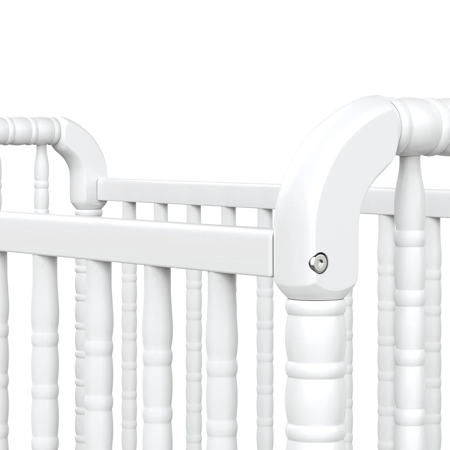 DaVinci Jenny Lind 3-in-1 Convertible Baby Crib - GREENGUARD Gold Certified Portable Crib - Convertible Crib to Toddler Bed and Daybed - 4 Adjustable Heights - Easy to Assemble White Wooden Crib
