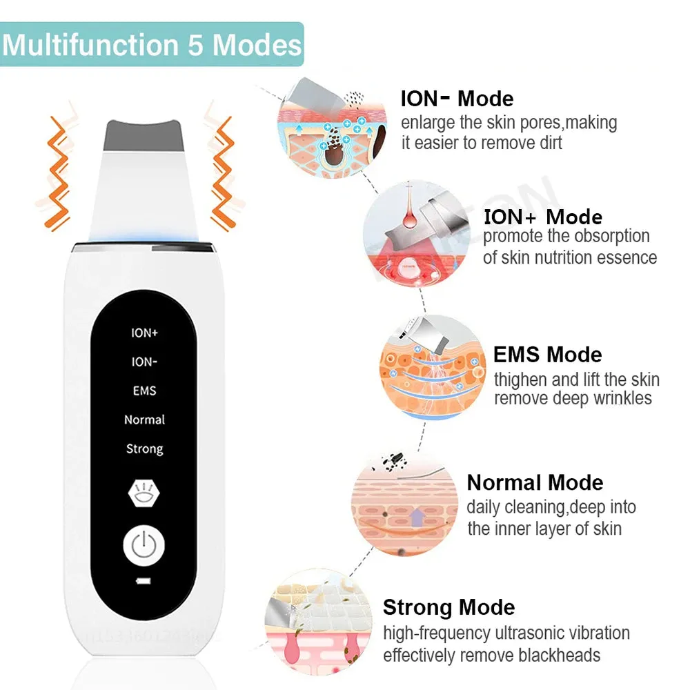 Deep Cleaning Ultrasonic Blackhead Remover and Facial Cleanser
