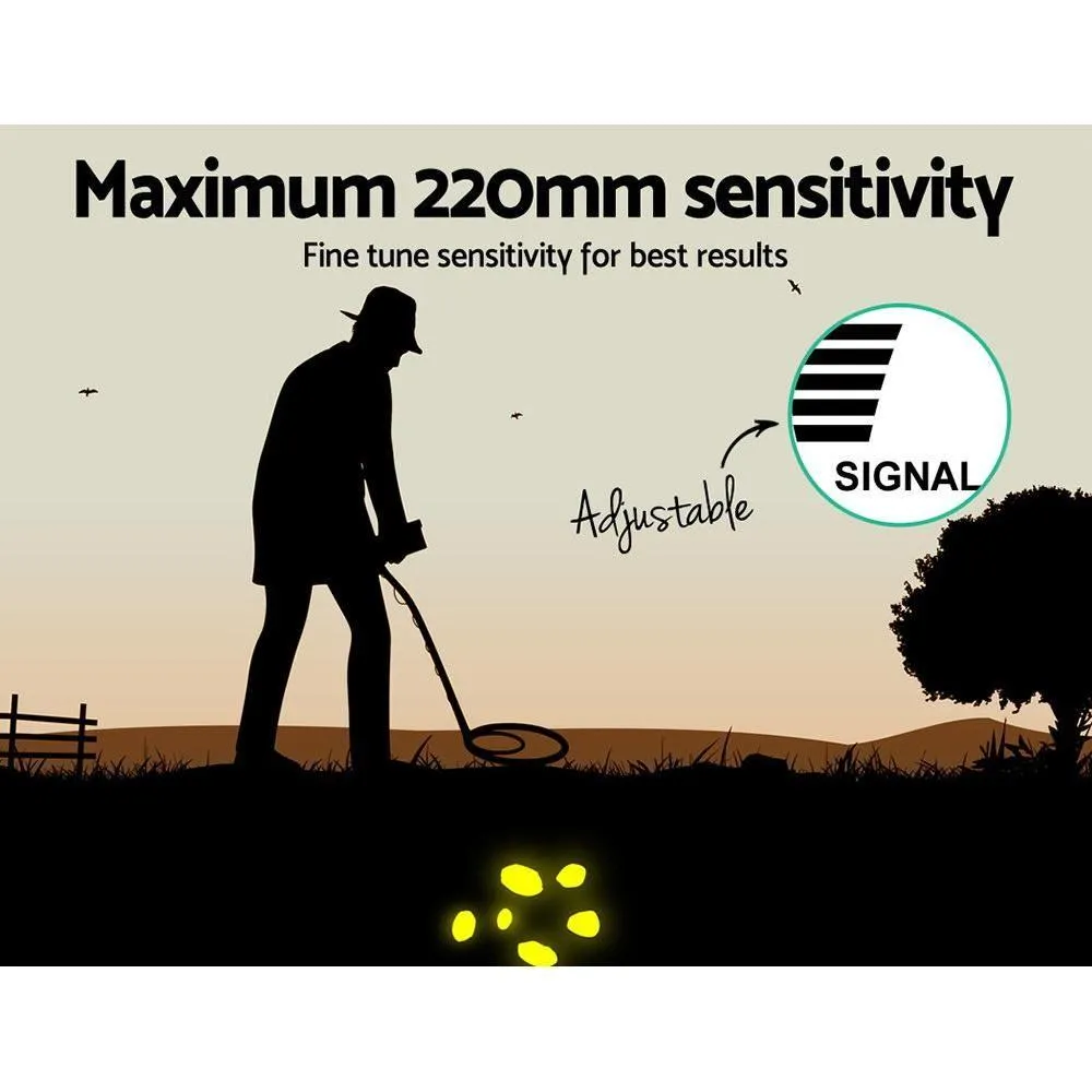 Deep Sensitive Metal Detector with LCD Shovel and Sand Scoop