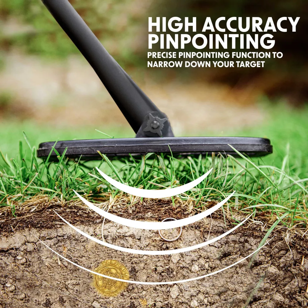 Dellonda Metal Detector with High Accuracy Pinpoint Function - A