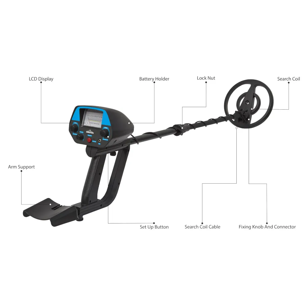 Dellonda Metal Detector with High Accuracy Pinpoint Function - A