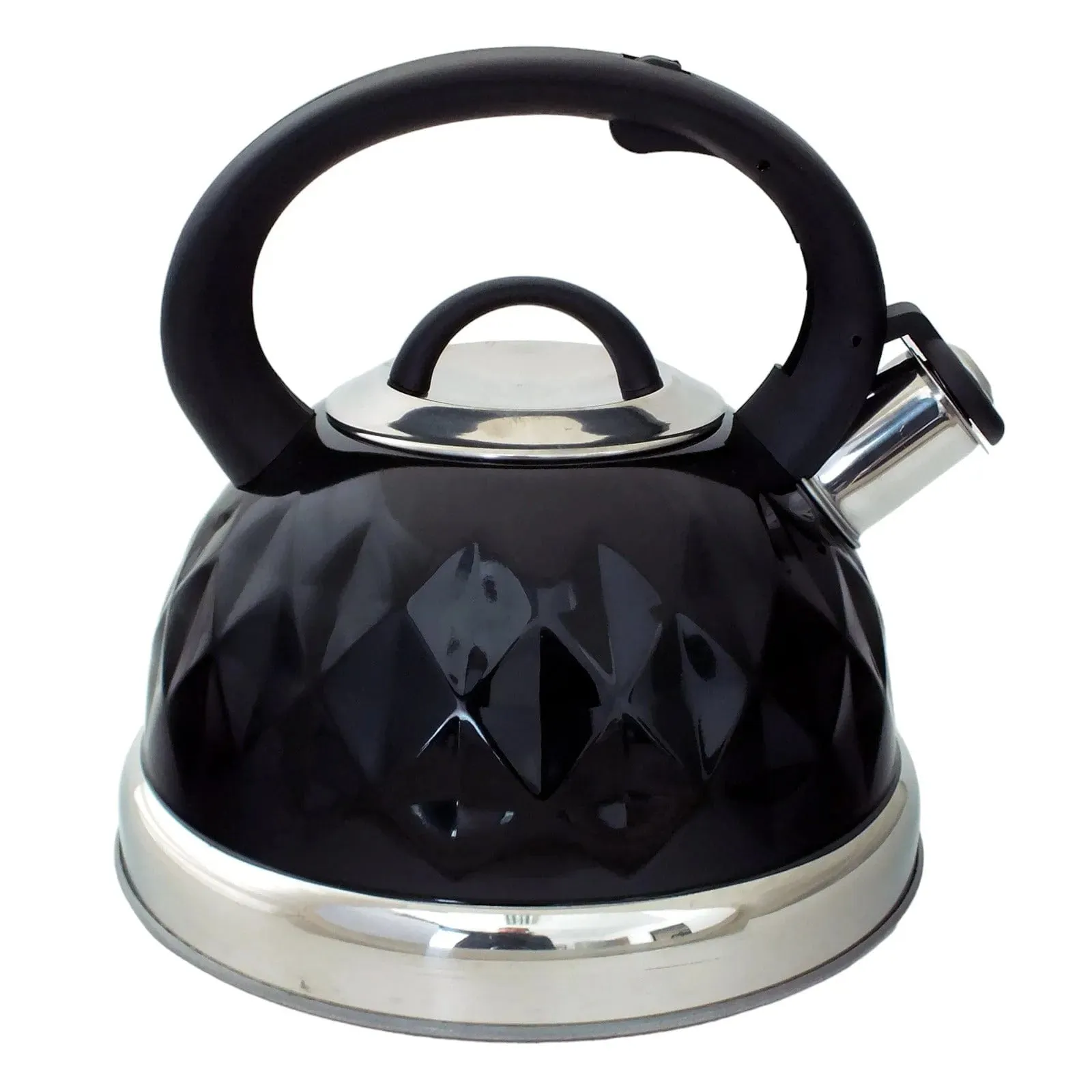 DEMO - Voche® Black 3L Stainless Steel Diamond Whistling Kettle Gas Electric Induction