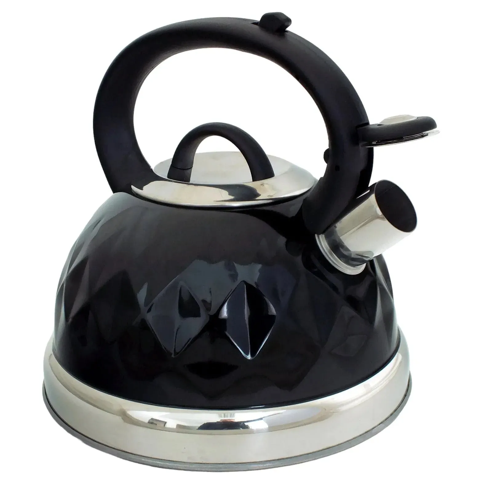 DEMO - Voche® Black 3L Stainless Steel Diamond Whistling Kettle Gas Electric Induction