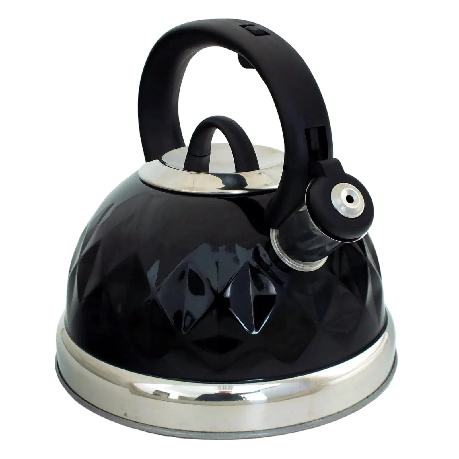 DEMO - Voche® Black 3L Stainless Steel Diamond Whistling Kettle Gas Electric Induction