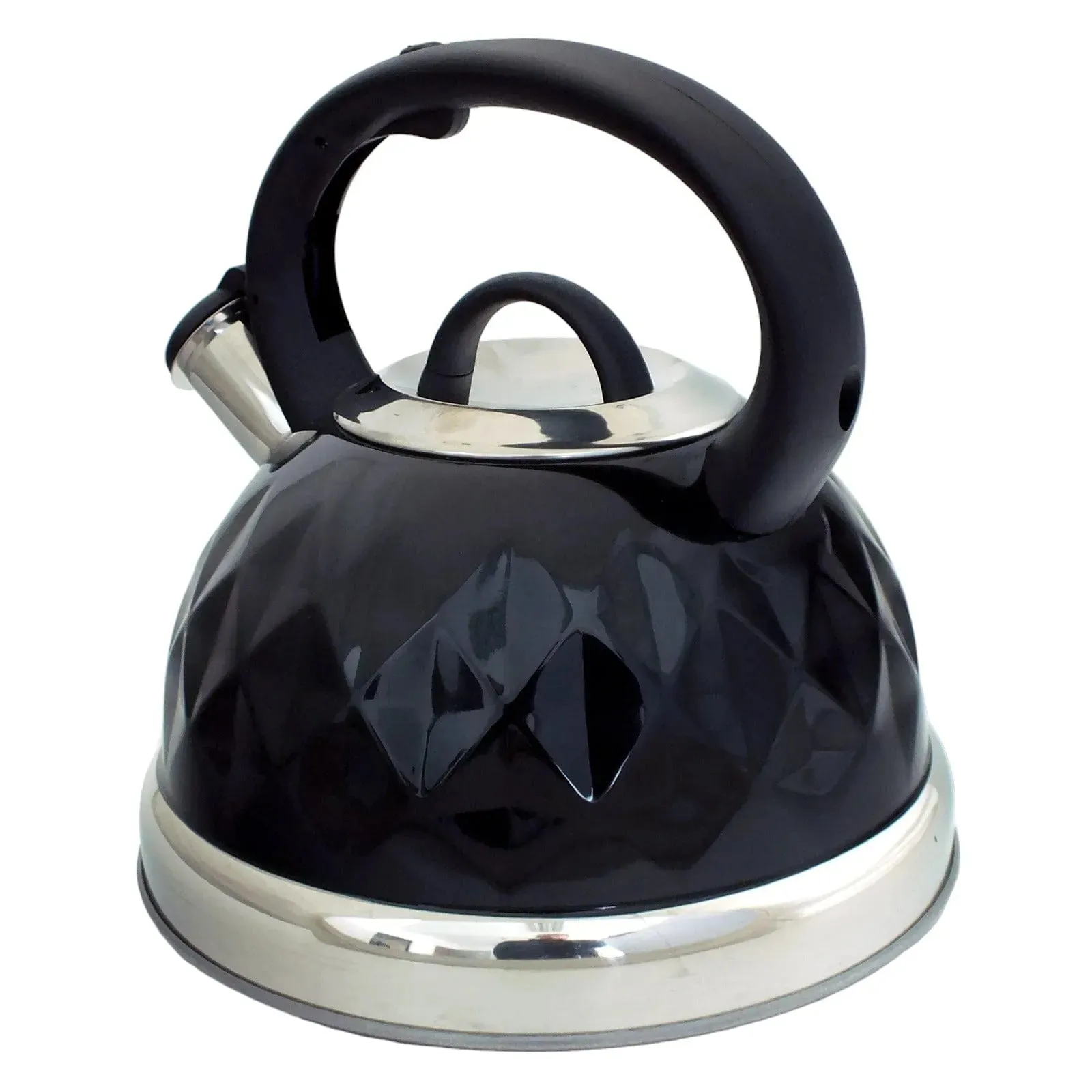 DEMO - Voche® Black 3L Stainless Steel Diamond Whistling Kettle Gas Electric Induction