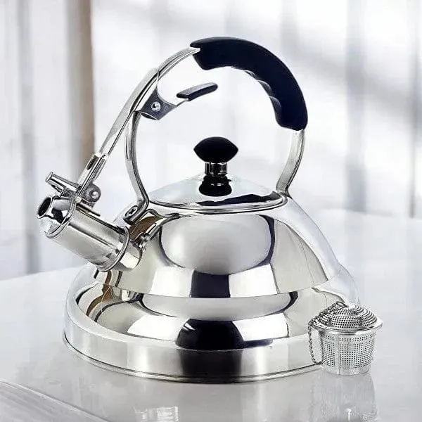 DEMO - Whistling Kettle & Tea Strainer 3L Stainless Steel