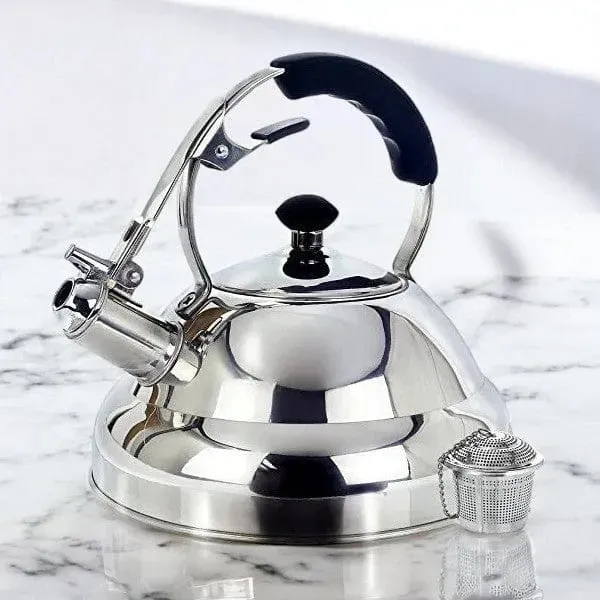 DEMO - Whistling Kettle & Tea Strainer 3L Stainless Steel