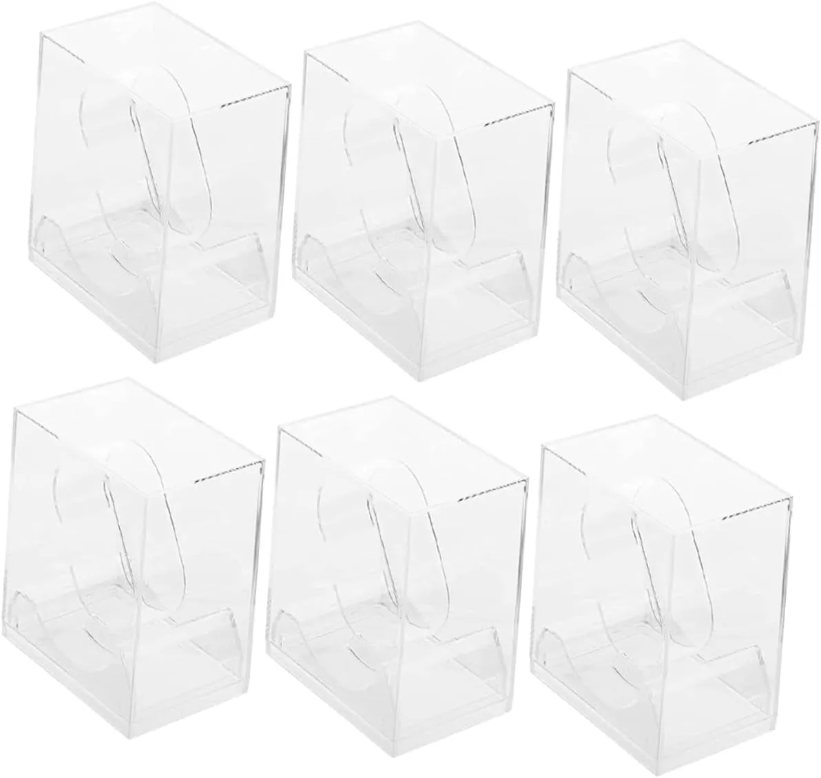 Didiseaon Exquisite Watch Storage Box 6pcs Watch Display Stand Boxes for Square Watch Cases Watch Holders