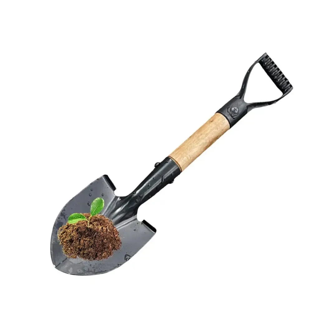 Digging Shovel Mini D Wood Handle Shovels Kids Trowel Waterproof Rustproof Garden Scoop Beach Camping Outdoor Small