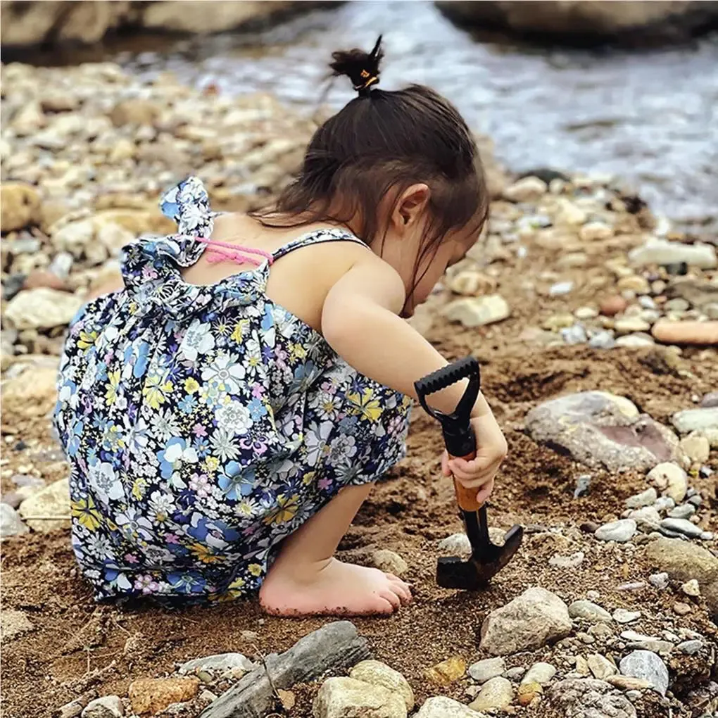 Digging Shovel Mini D Wood Handle Shovels Kids Trowel Waterproof Rustproof Garden Scoop Beach Camping Outdoor Small