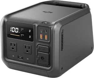 DJI Power 500 Portable Power Station, 512Wh LFP (LiFePO4) Battery, 70-Minute Fast Charging, 1000W Max Output, Solar Generator for Home Backup, Camping & RVs, Off-grid Power Outage