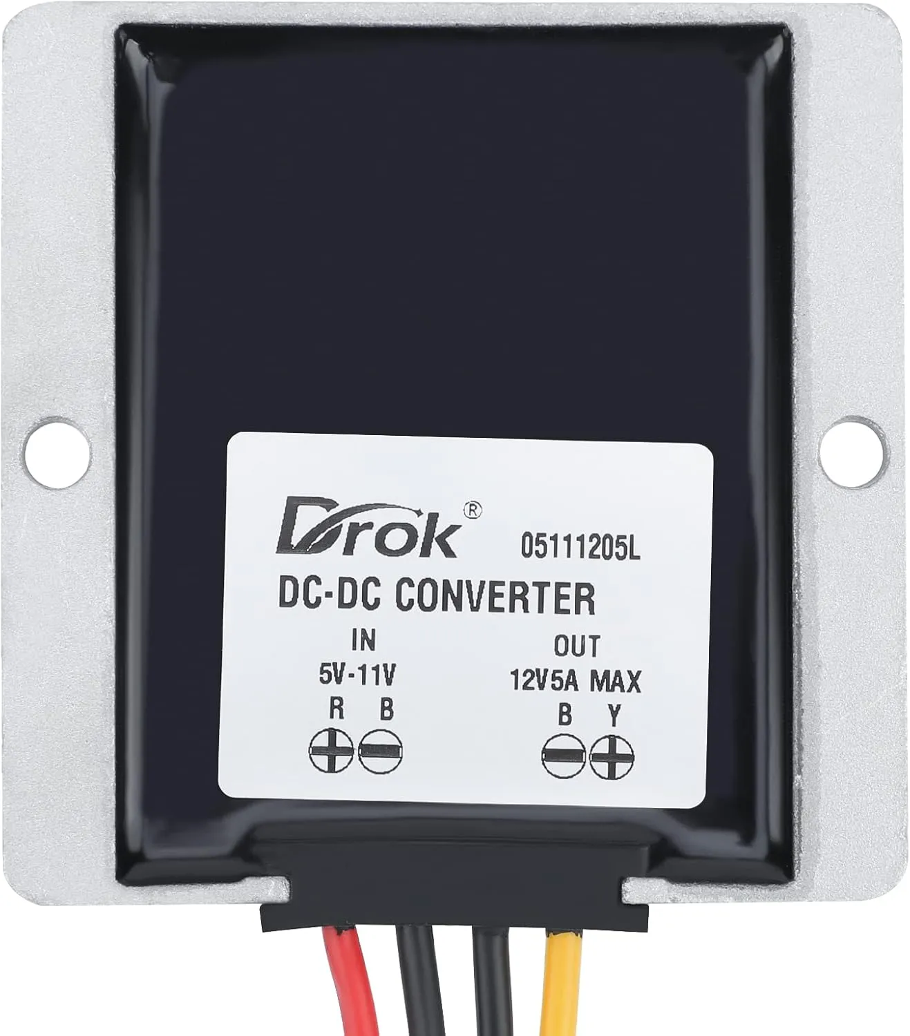 DROK 5V to 12V Step Up Converter - Waterproof DC Boost Converter 5V-11V to 12V, Voltage Regulator 5A 60W Power Supply for Solar Panels