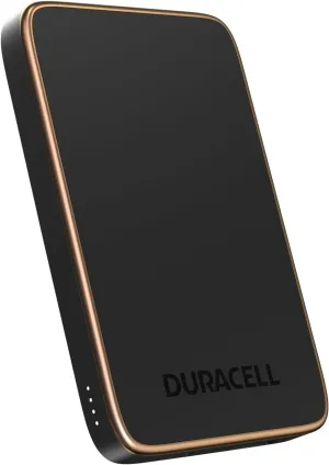 DURACELL Charge 5V Portable Charger | Mobile 5,000mAh Power Bank | Compatible with iPhone, iPad, Android, Samsung | Travel Ready, Fast Charge 2 Devices One Time - USB-C   USB-A, Black