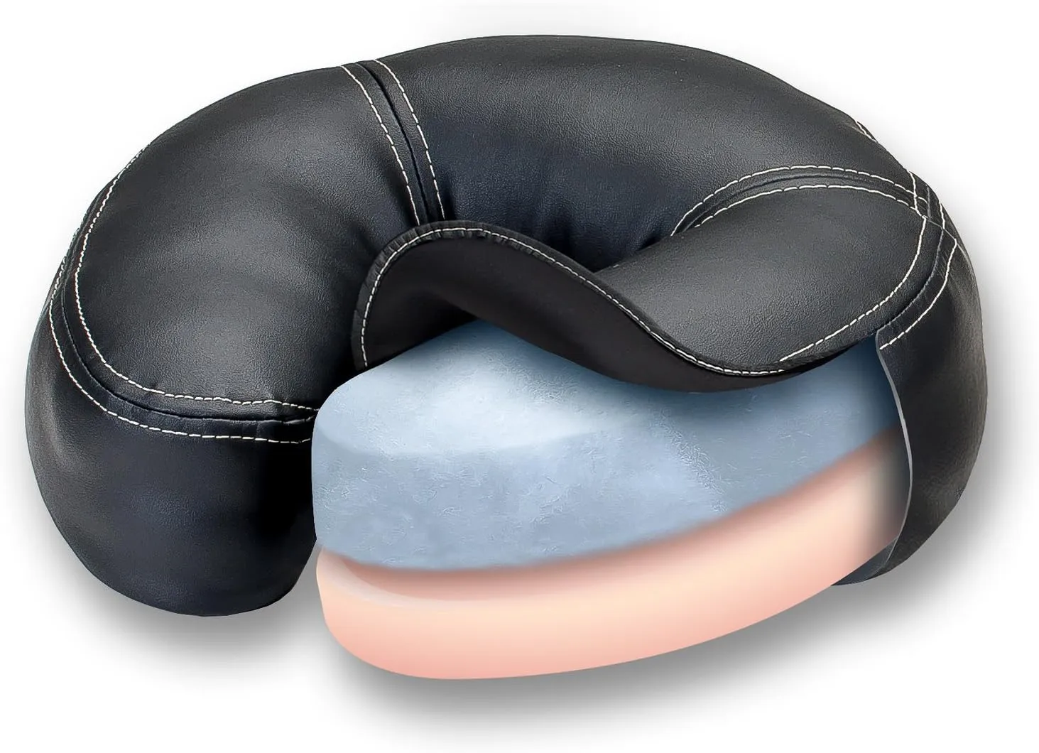 EARTHLITE Massage Table Face Cradle FLEX-REST - Self-Adjusting, Flexible Platform with Strata Memory Foam Face Pillow (NEW MODEL)