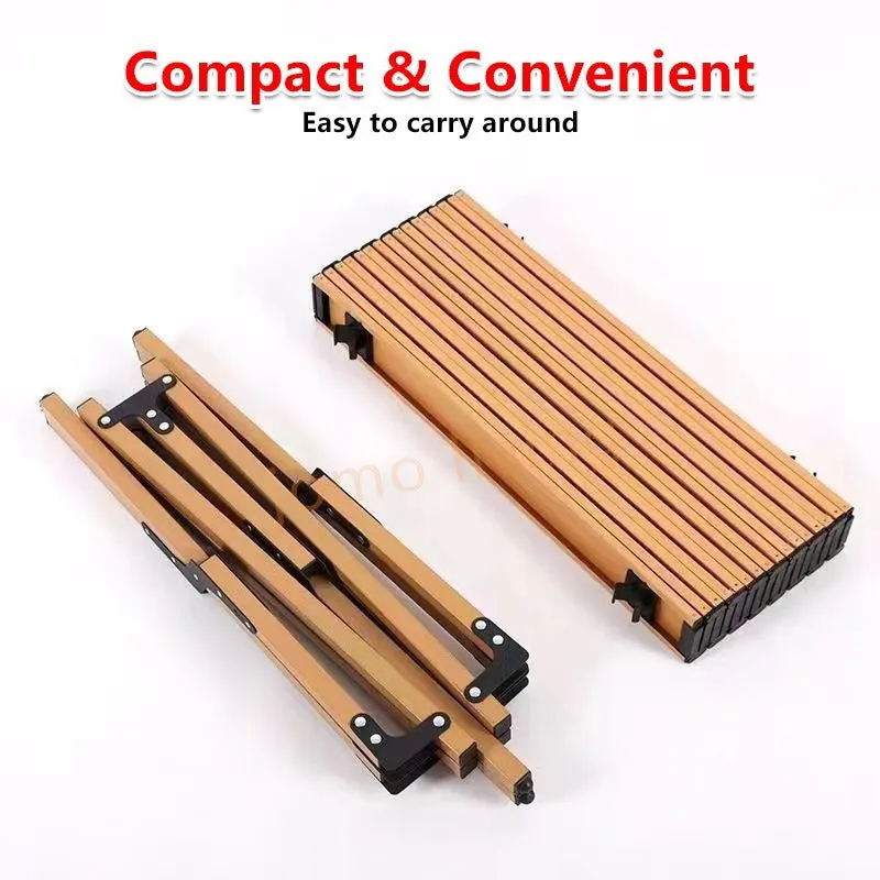 Egg Roll Foldable Table Outdoor Folding Table Portable Table Camping Picnic Table Beech Wood Glamping