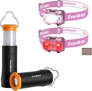 EverBrite 2-in-1 Mini Lanterns and 2 Pack Headlamp