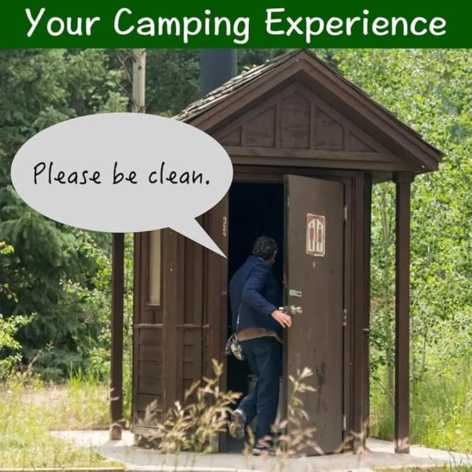 Extra Large Plus Size Big and Tall Portable Toilet, Ideal as Porta Potty for Adults, Camp Toilet, Travel Potty for Car, Trucker or Boat. Poo Gel and Bags Included. Grey Black