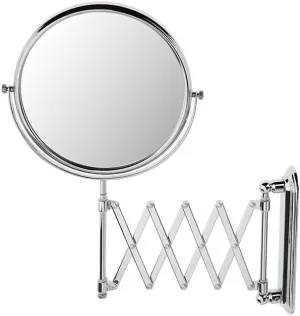 FIDEMM Makeup Mirror 7'' Vanity Makeup Mirror Wall Mount Bathroom Shaving Mirror 3X Magnification,Metal Vanity Mirror,Wall-Mounted Folding Mirror
