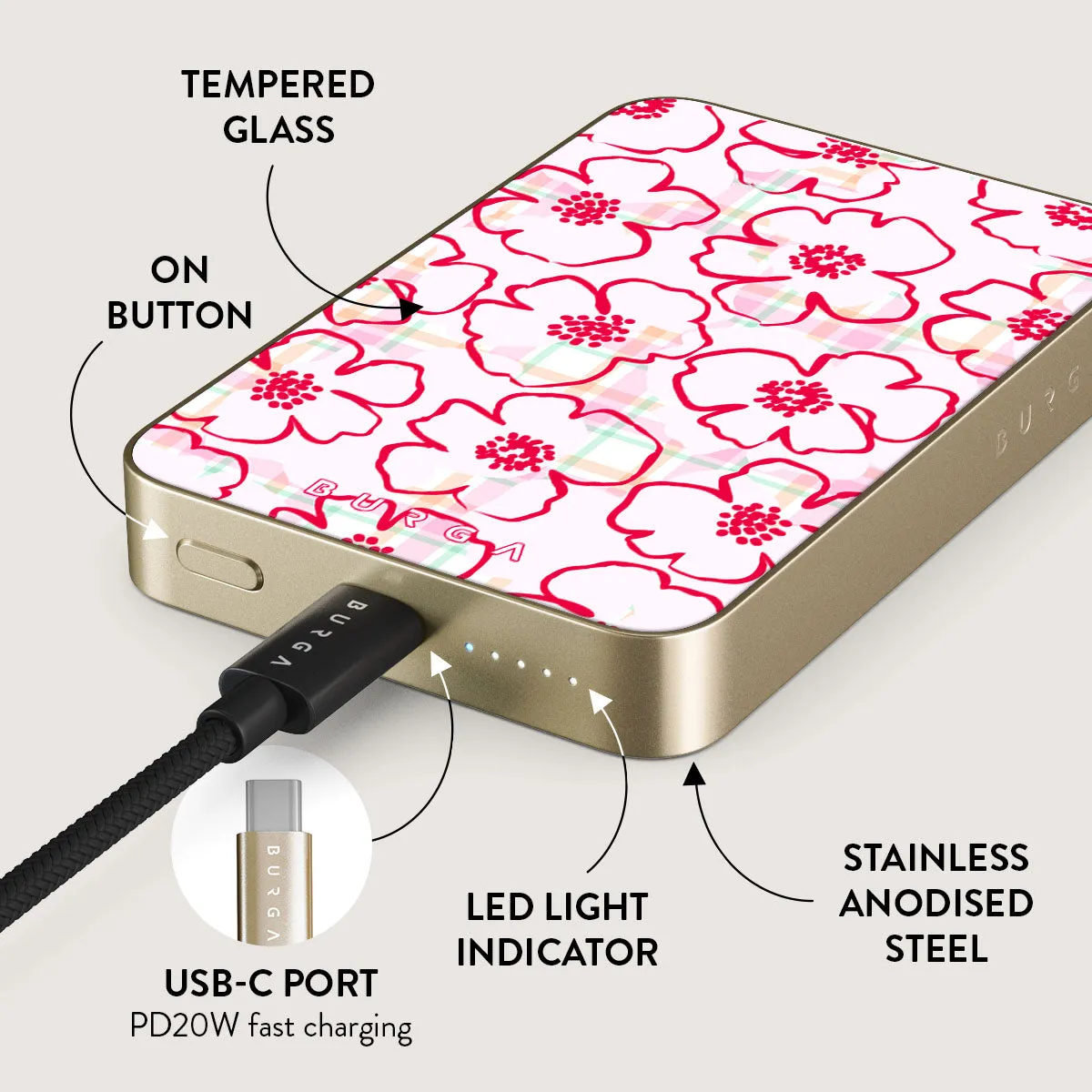 Flower Girl - Magnetic Power Bank