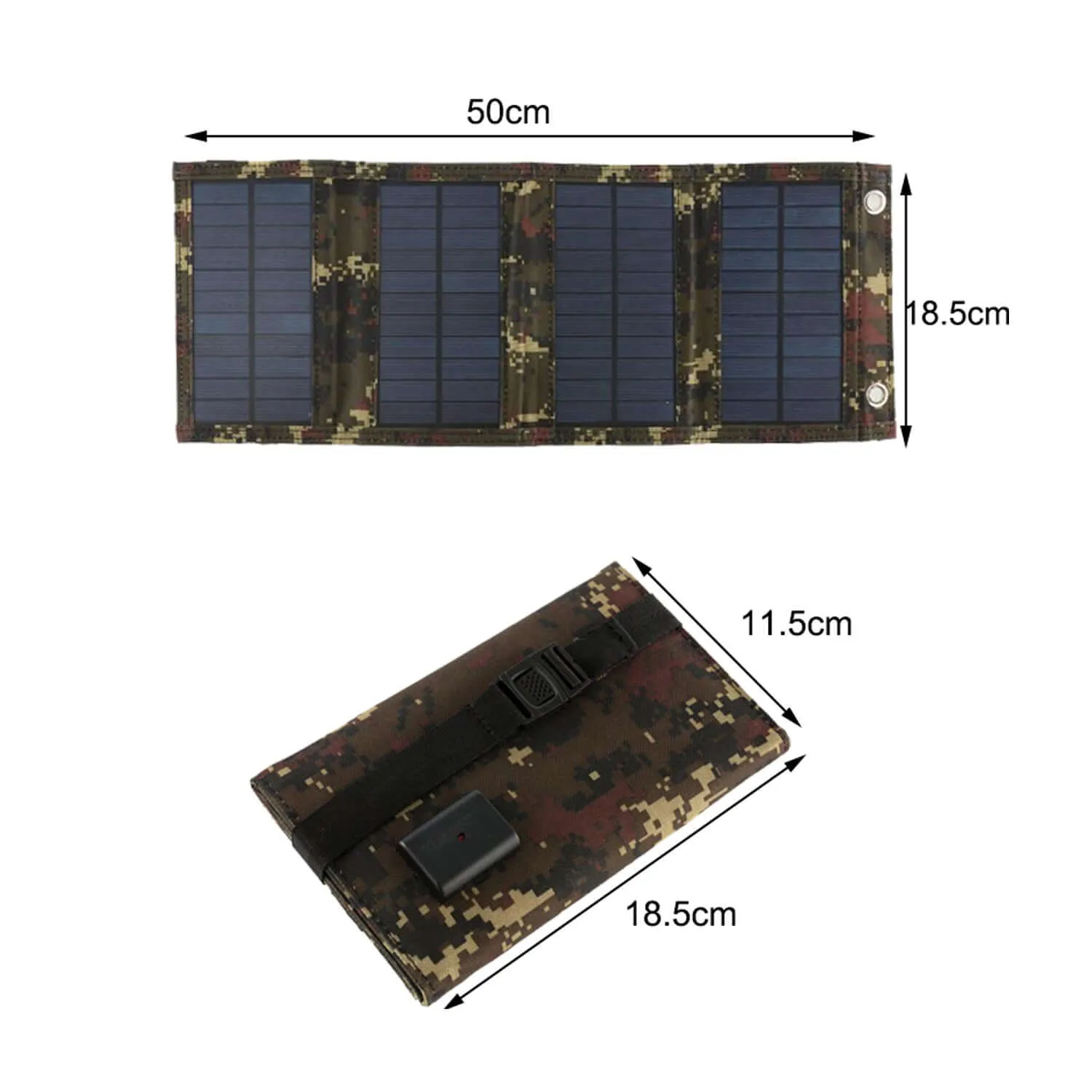 Foldable 75 Watt USB Solar Panel and Charger