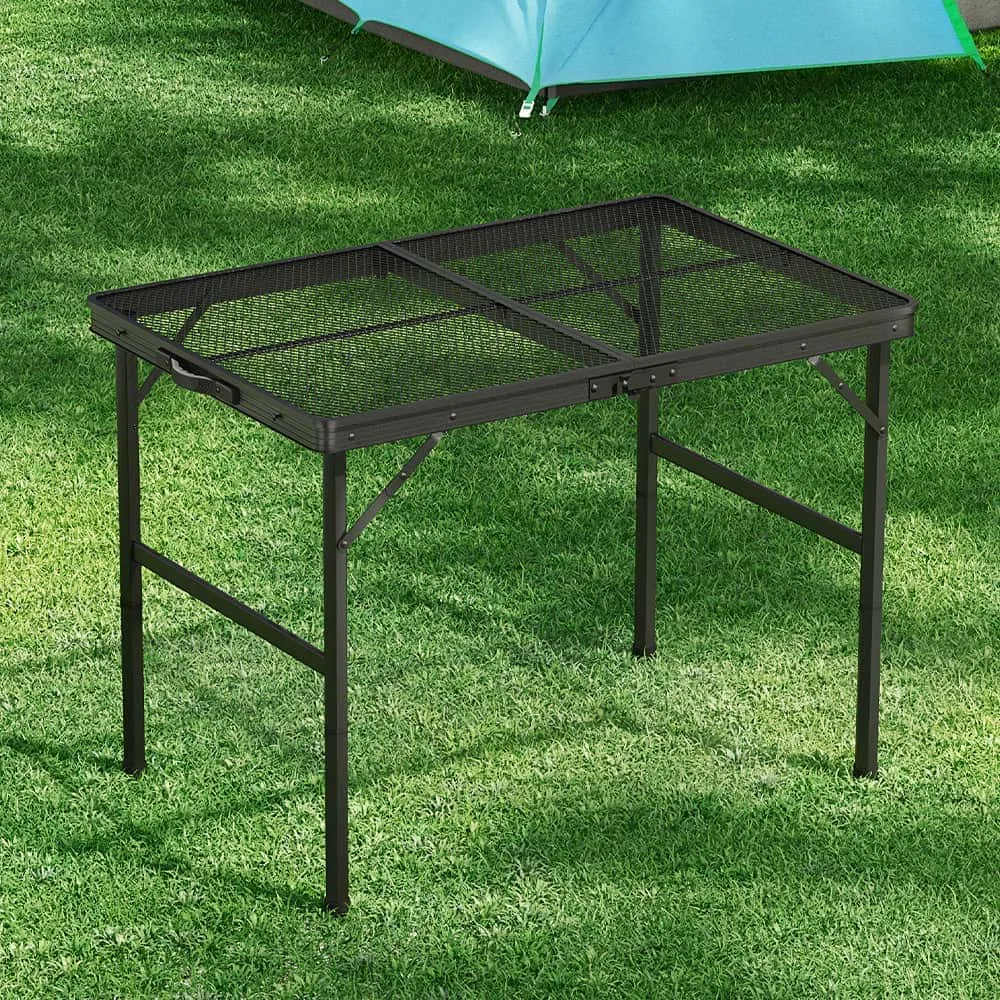Foldable Aluminum Camping Table - 90CM Portable Outdoor Picnic BBQ Desk
