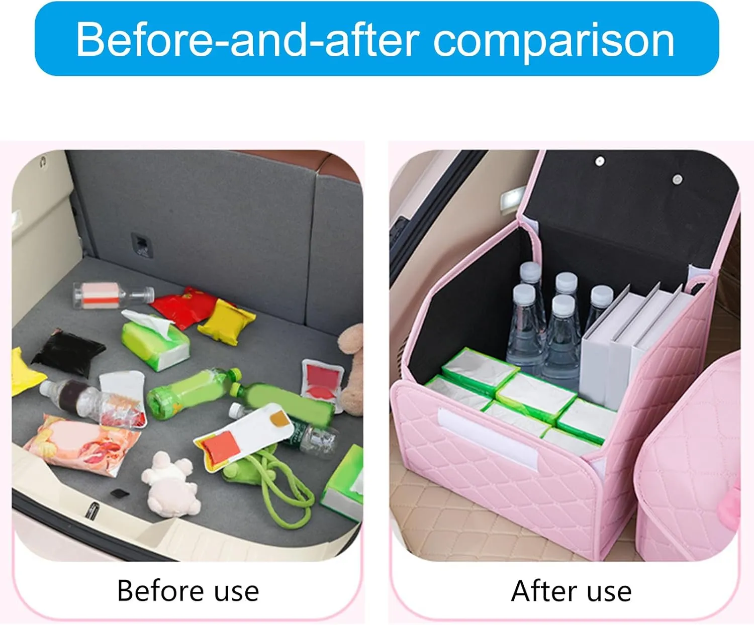 Foldable Car Trunk Storage Box Water & Wear Storage Box Adds Energy To Your Car Let Trunk Neat