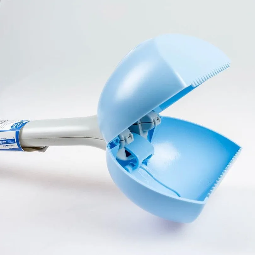 Foldable poop scooper 15x11x70cm grey/blue