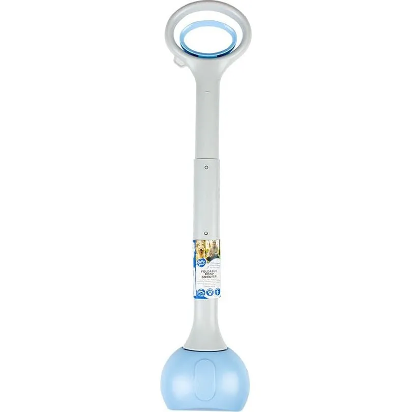 Foldable poop scooper 15x11x70cm grey/blue