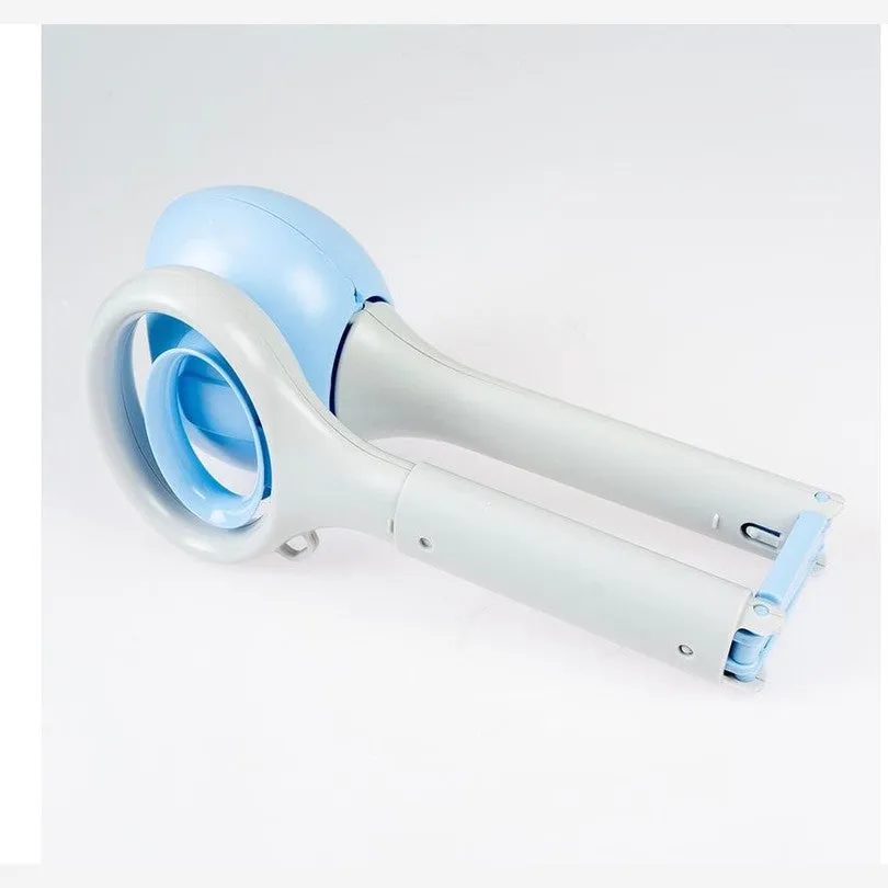 Foldable poop scooper 15x11x70cm grey/blue
