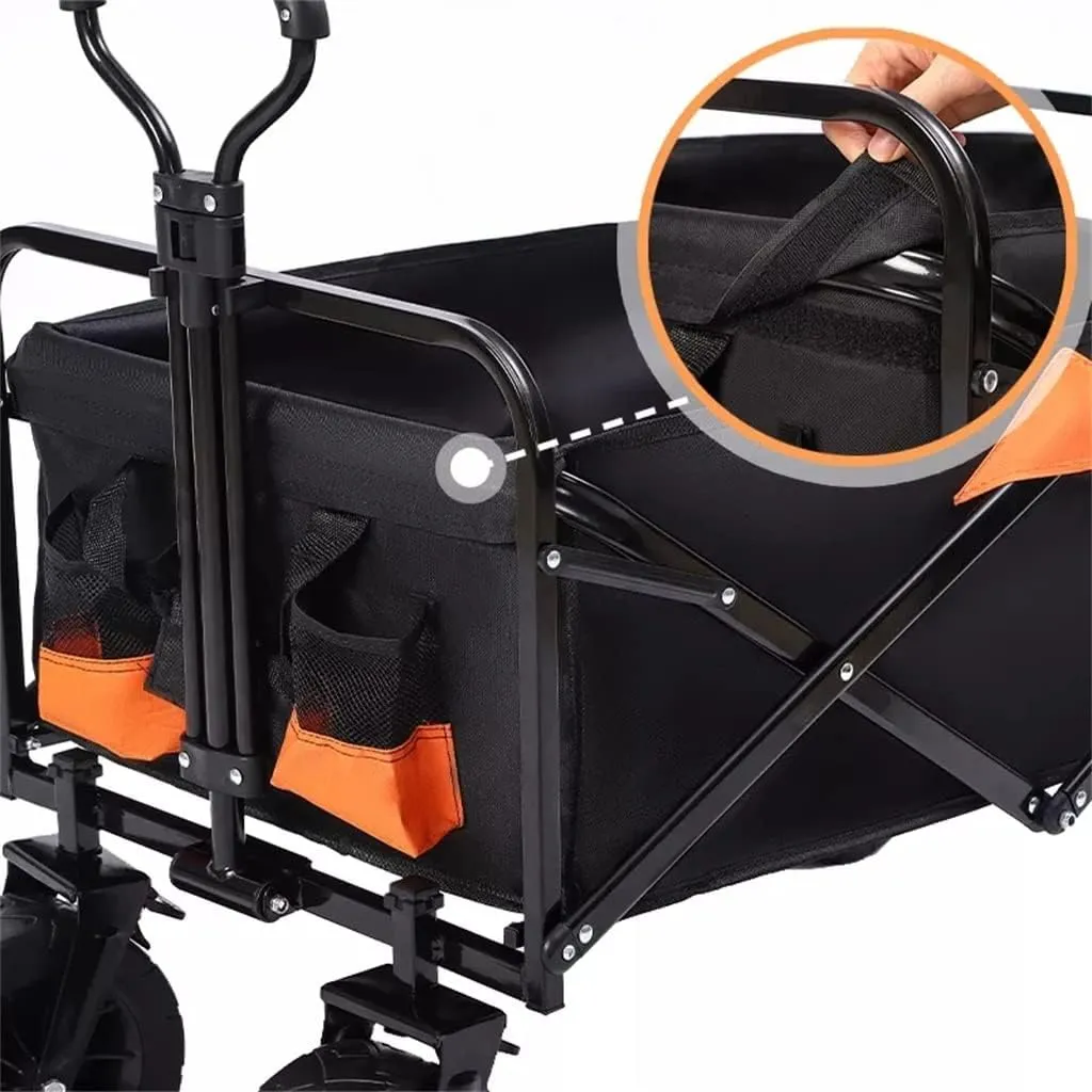 Folding Cart Portable Foldable 150L Large Capacity Multifunction Cart Outdoor Camping Table Light Wagon BBQ Trolley (D 105 * 50 * 103cm)