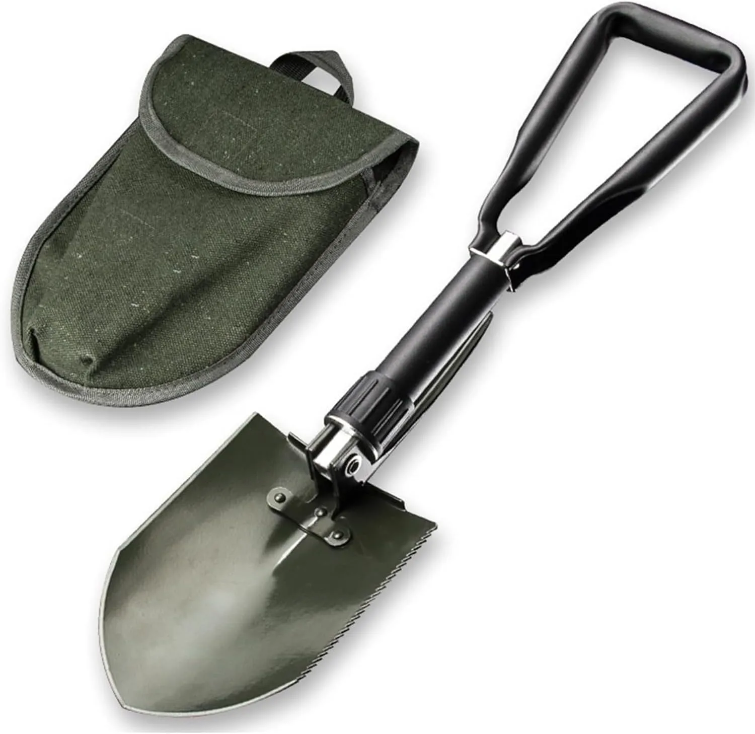 Folding Shovel Folding Portable Camping Shovel Spade Multifunction Backpacking Shovel Steel for Outdoor Camping Garden (CL501-Small)