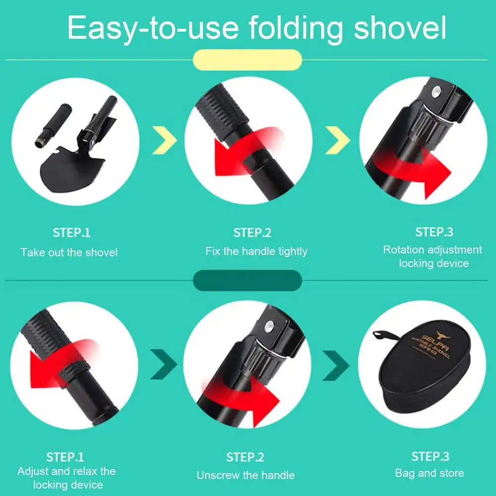 Folding Survival Shovel