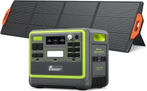 FOSSiBOT F2400 Solar Generator 2048Wh LiFePO4 Portable Power Station With 200W Solar Panel, 2400W (4800W Peak), 1.5H Fast Charging,for Home Backup, Outdoor Camping, RV, Emergency