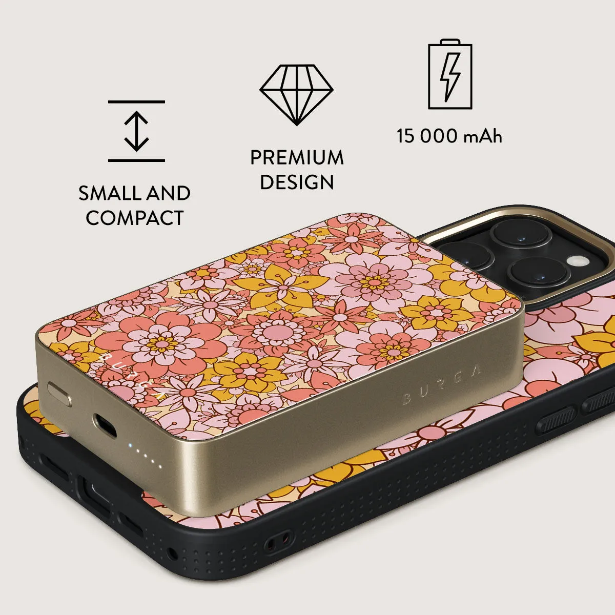 Garden Brunch - Floral Magnetic Power Bank