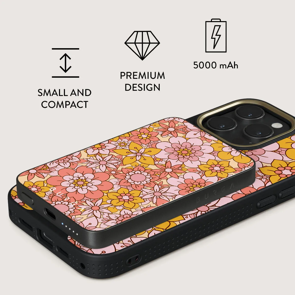 Garden Brunch - Floral Magnetic Power Bank