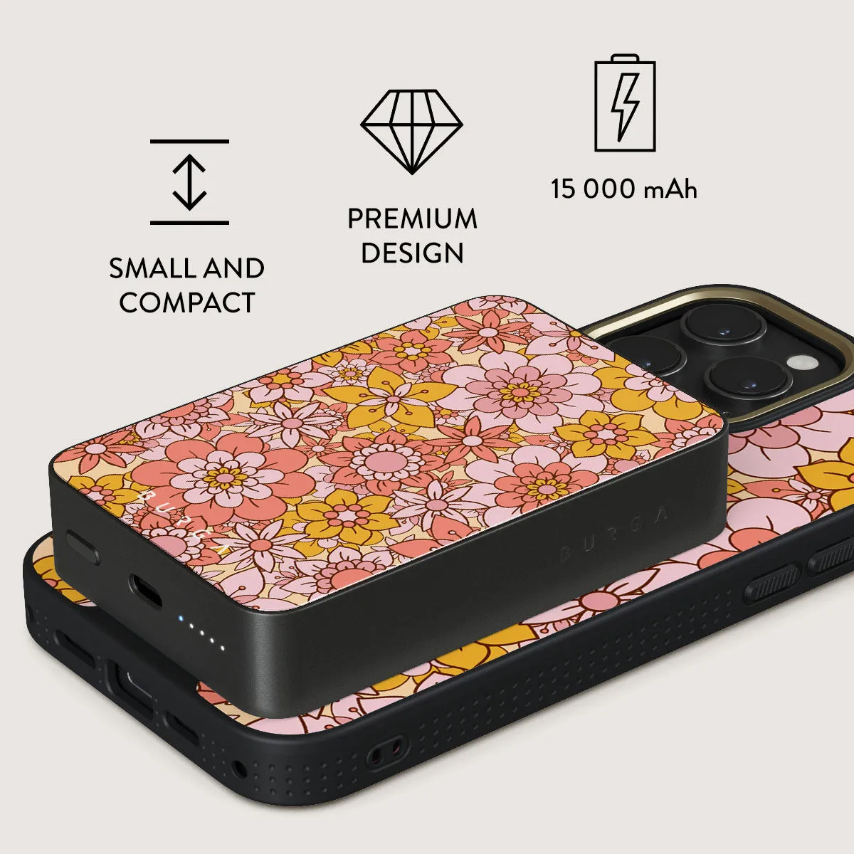 Garden Brunch - Floral Magnetic Power Bank