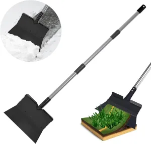 Garden Flat Shovel Scraper, Multifunctional Garden Cleaning Shovel, 54 Inch Adjustable Handle Heavy Duty Floor Scraper, Outdoor Spade Tool for Weeding, Lawn Edging, Digging, Snow Ice Removal
