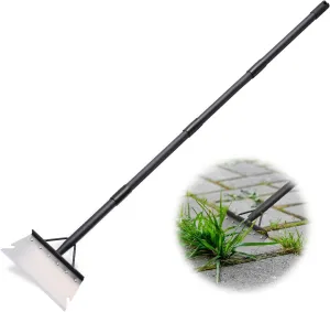 Garden Shovel Floor Scraper with 59 Inch Heavy Duty Long Handle,Multifunctional Garden Cleaning Shovel,Weeding Tools Gardening Flat Spade for Lawn Edging,Scraping,Weeding and Ice Removal